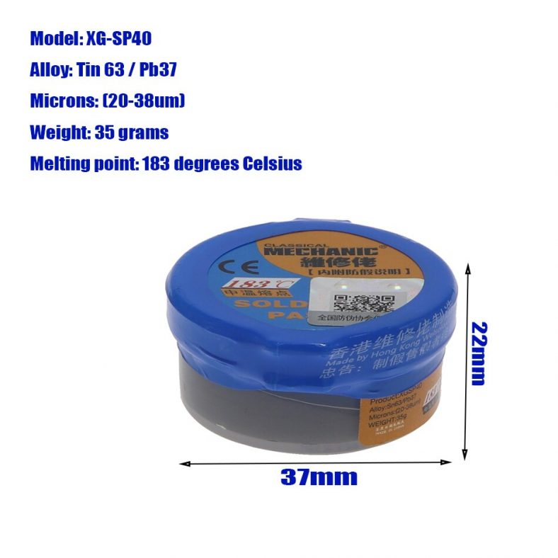 MECHANIC SOLDER PASTE 35g - Baba Tools