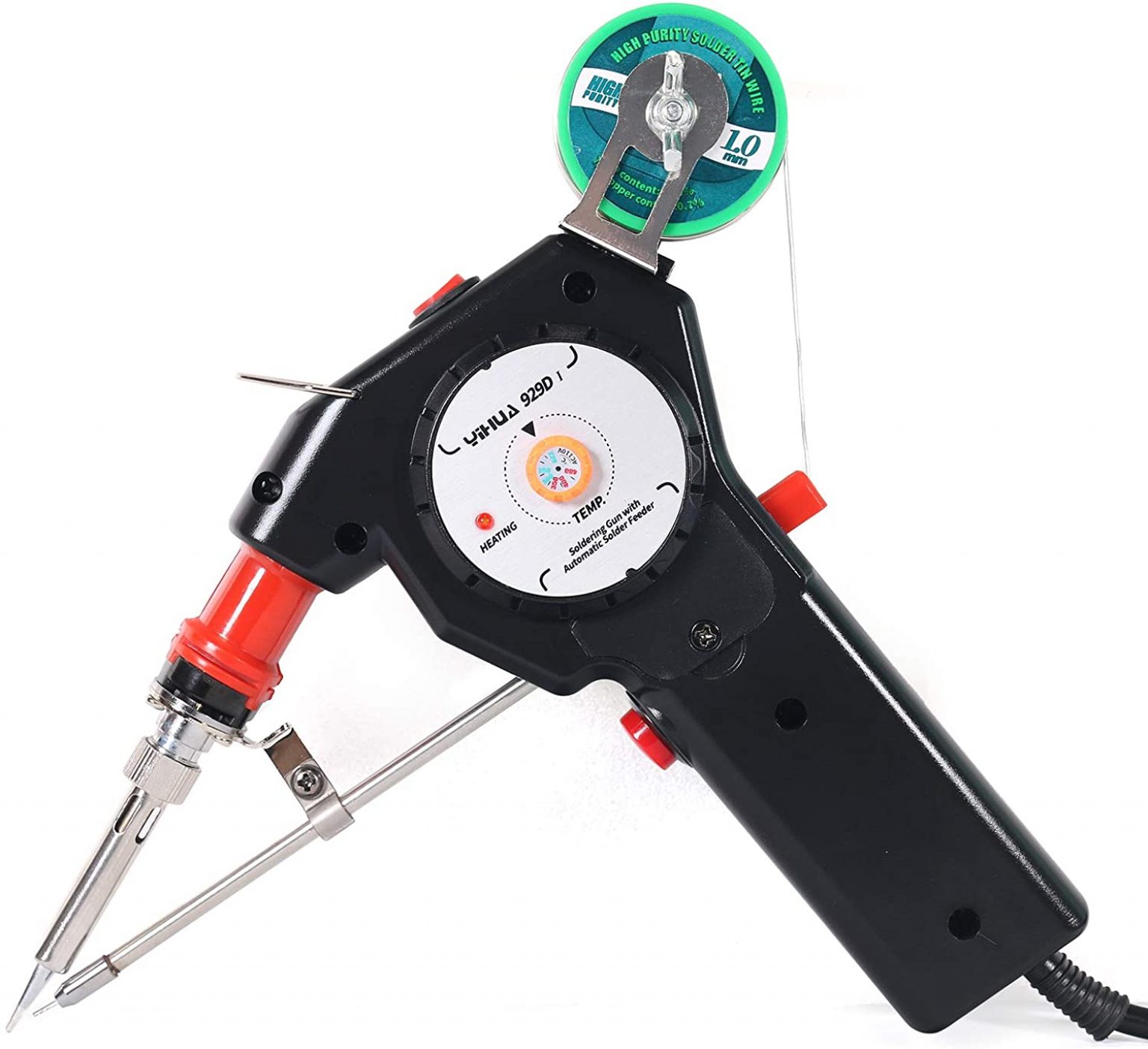 YIHUA 929DI Auto Solder Feed Soldering Gun, Portable with Variable Precise Temp (392°F to 842°F