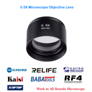 0.5X Lens For Trinocular & Bynocular Microscope Objective Lens