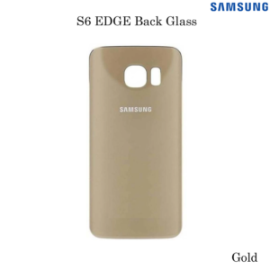 Samsung Galaxy S6 EDGE Back Panel / Glass Gold Colour