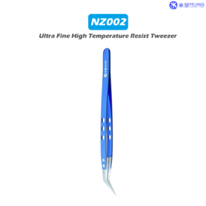 mijing precision ceramic tweezer ultra fine high temprature resistant anti corrosion and anti static curved tip nz002