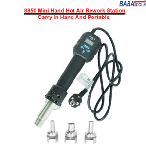 Baba 8850 Hot Air SMD Rework Station Mini Hand Air Gun Blower IC PCB BGA SMD Rework Handle Easy To Carry And Portable