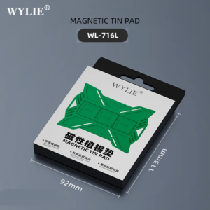 wylie wl 716l magnetic tin pad universal bga reballing stencil absorption silicone mat mobile phone cpu ic repair pad