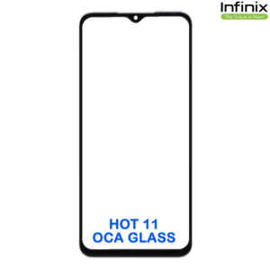 infinix hot 11 front oca glass black