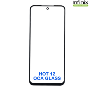 infinix hot 12 front oca glass black