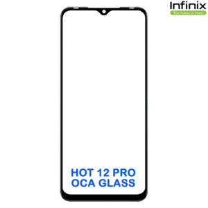 infinix hot 12 pro front oca glass black