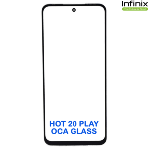 infinix hot 20 play front oca glass black