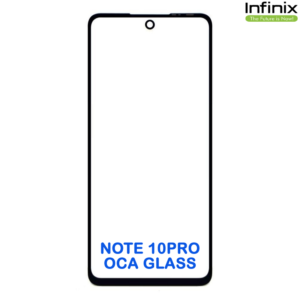 infinix note 10 pro front oca glass black