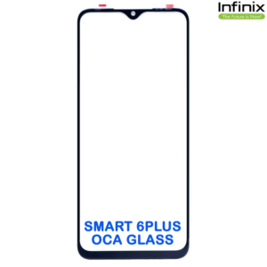 infinix smart 6 plus front oca glass black