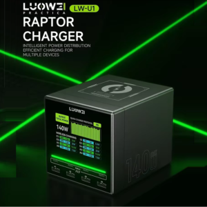 luowei lw u1 140w raptor 8 port usb & type c charging station with wireless charging station