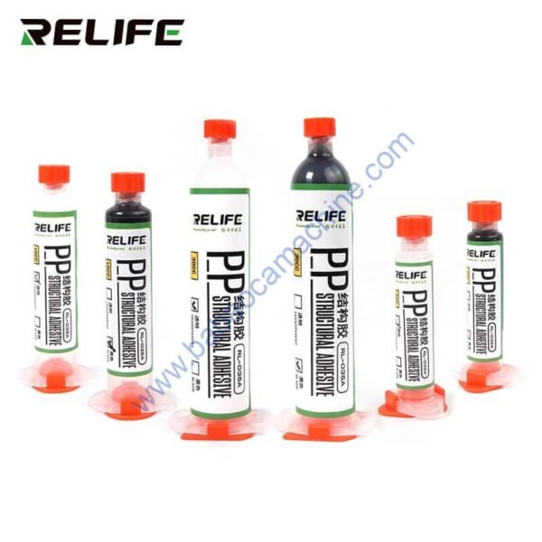 RELIFE RL 035A PP Structural Adhesive Black for Phone iPad Rear Glass Frame Bracket Bonding With 5 Needles