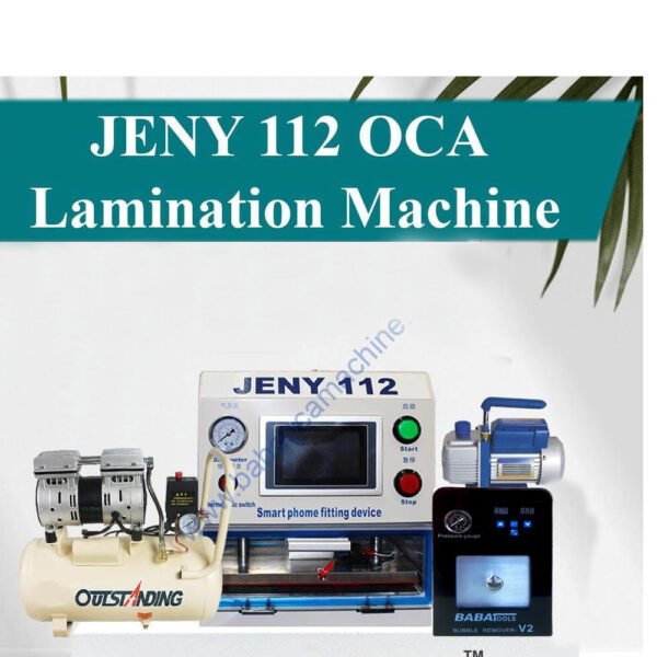 Jeny 112 Oca Laminating Machine With 2C Vaccume Pump / V2 Bubble Remover / 30L Air Compressor