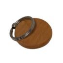 WOODEN KEYRING ROUND REVOLVING (PACK OF 10)