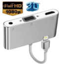 Ligthning to HDMI VGA Digital Audio Adapter Cable for iPhone 3in1