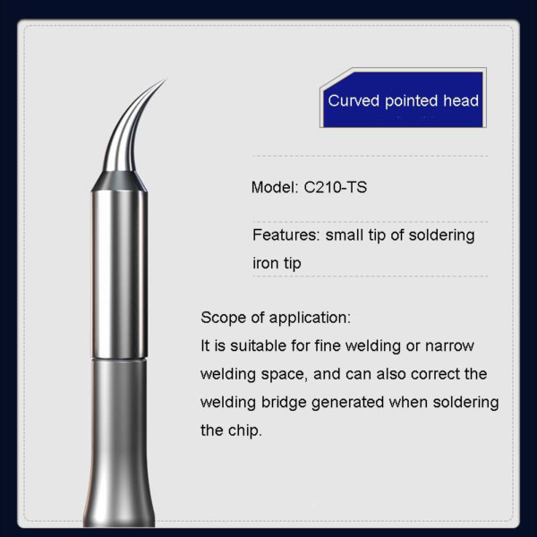 Mechanic C210-TS Lead Free Integrated Soldering Iron Tips Fast Heating - Image 2