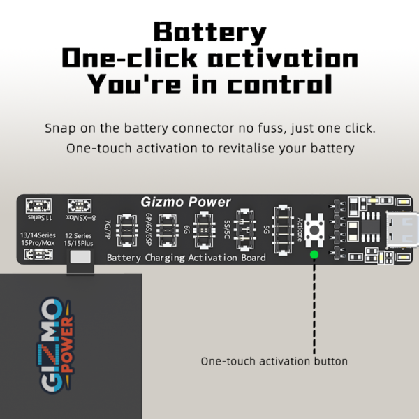 GiZmo Battery Charging Activation Board For iPhone 5G to 15 Series - Image 2