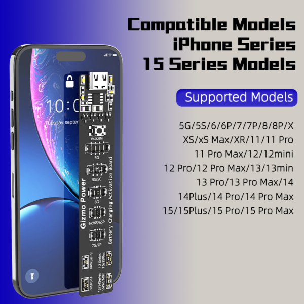GiZmo Battery Charging Activation Board For iPhone 5G to 15 Series - Image 4