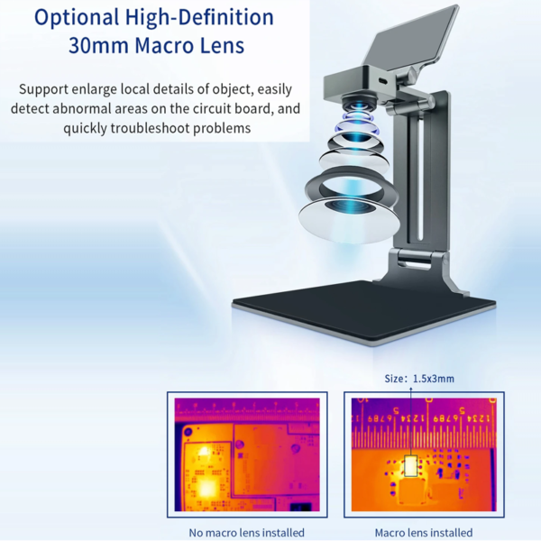 CA-09D 3D Thermal Imaging Analyzer 256X192 for PCB Short Circuit Leakage Detection PC Phone Repair 30mm Micro Lens Thermal Camera Imager - Image 3