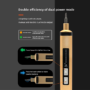 SW-2270C 50Pcs Electric Screwdriver Set LCD Display Type-C Charging Magnetic Tips With 2 LED Lights