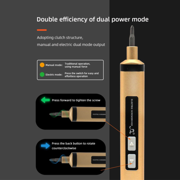 SW-2270C 50Pcs Electric Screwdriver Set LCD Display Type-C Charging Magnetic Tips With 2 LED Lights - Image 7