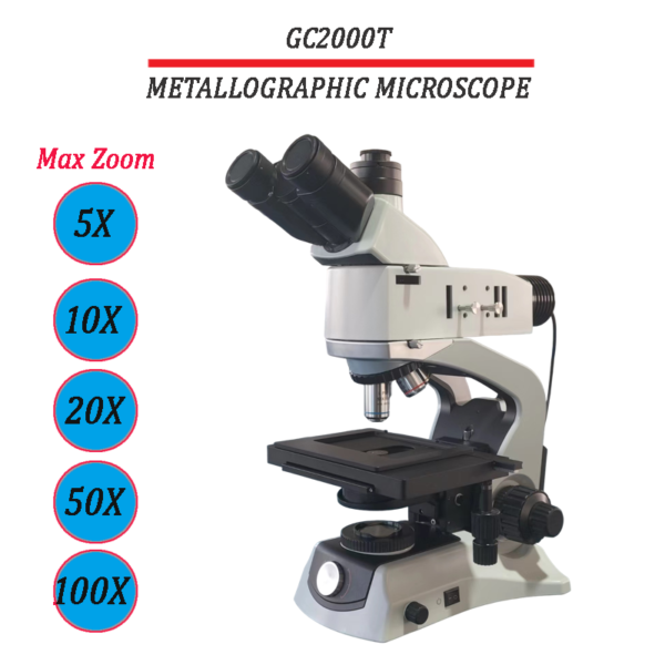 GC2000T Metallographic Professional Industrial Microscope High Quality 5X to 100X Zoom Microscope