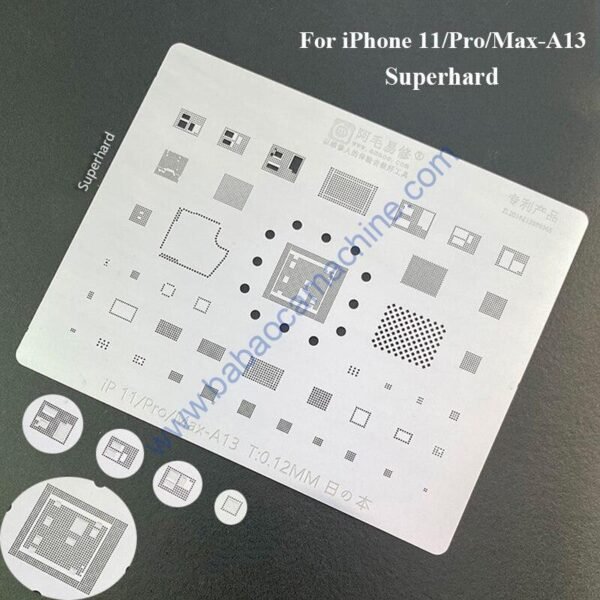 Amaoe BGA Reballing Stencil For iPhone 11/Pro/Max A13 CPU IC Chip Planting Tin Template Soldering Net