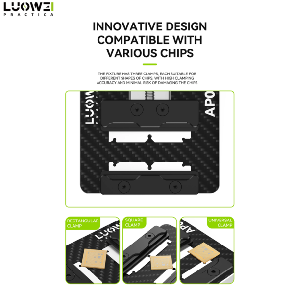 Luowei LW-AP01 High Temperature Carbon Fiber IC Motherboard Fixture For iPhone and Android - Image 6