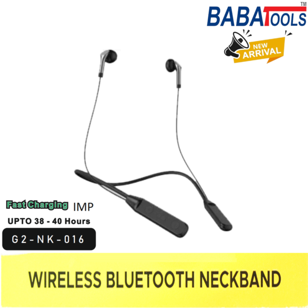 BabaTools NK-016 Wireless Bluetooth Earphone Neckband Quick Charge Sound Bomb Earphone