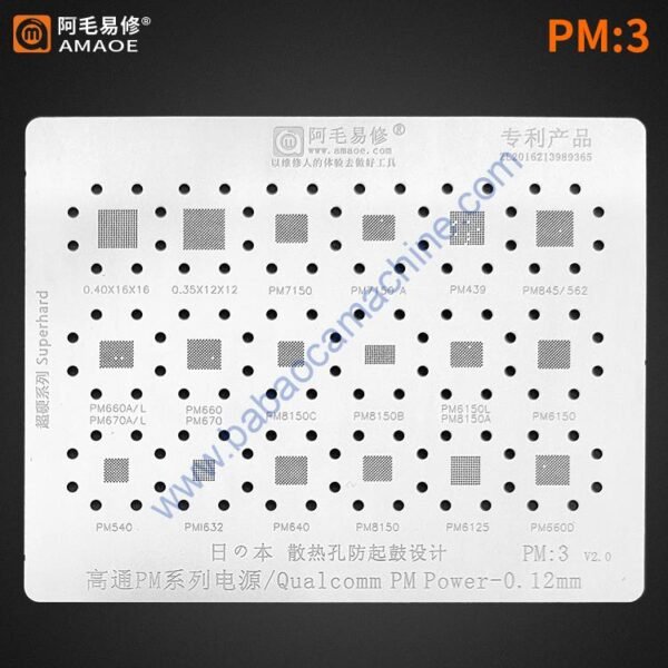 AMAOE Stencil Power IC PM3