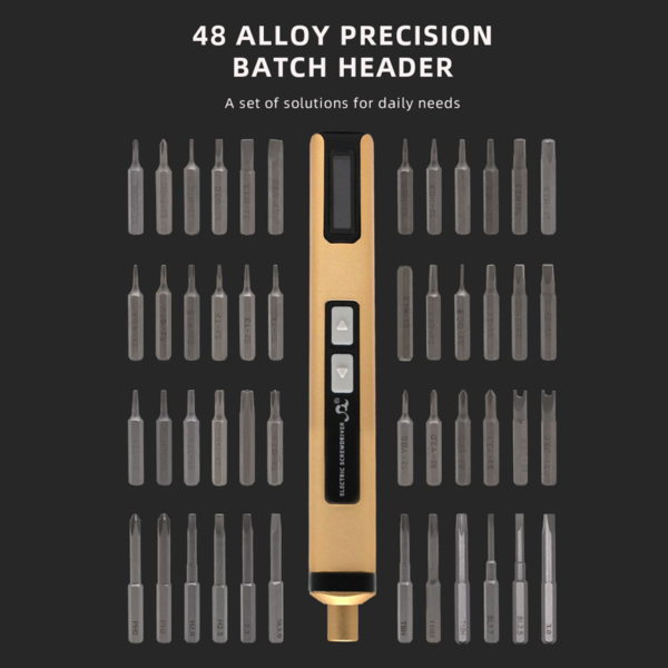SW-2270C 50Pcs Electric Screwdriver Set LCD Display Type-C Charging Magnetic Tips With 2 LED Lights - Image 2