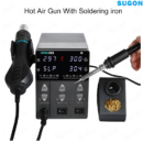 SUGON 202 2in1 Soldering iron & Hot Air Gun SMD Rework Station