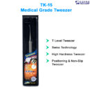 Mechanic TK-15 Precision Steel Titanium Tweezer For Electronic Repair