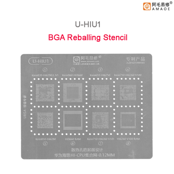 Amaoe U-HIU1 BGA Reballing Stencil