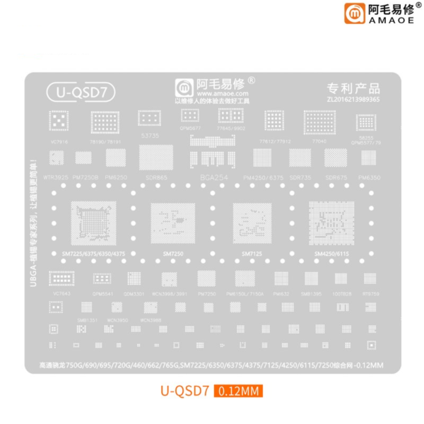 Amaoe U-QSD7 Stencil