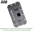 MIJING Z20 10 in 1 BGA Reballing Metal Stencil For IPhone X 11 12Series Motherboard Middle Layer Reballing Platform