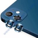 Camera Lens Protector for Iphone 12 blue Camera Lance With Inbuilt Tempered Glass Aluminium Alloy Metal Ring Scratch proof Very Easy To Install With Ultra Protection Pack of 2