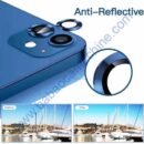 Camera Lens Protector for Iphone 12 blue Camera Lance With Inbuilt Tempered Glass Aluminium Alloy Metal Ring Scratch proof Very Easy To Install With Ultra Protection Pack of 2