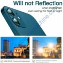 Camera Lens Protector for Iphone 12 blue Camera Lance With Inbuilt Tempered Glass Aluminium Alloy Metal Ring Scratch proof Very Easy To Install With Ultra Protection Pack of 2