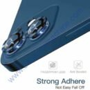 Camera Lens Protector for Iphone 12 blue Camera Lance With Inbuilt Tempered Glass Aluminium Alloy Metal Ring Scratch proof Very Easy To Install With Ultra Protection Pack of 2