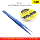 B&R FT-02 Superfine Silver Jump Wire 0.009mm 200m With BS-11 Tweezer