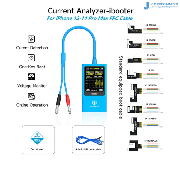 JCID iBooter Current Analyzer One-Key Boot iPhone 12-14 Series