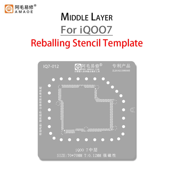 Amaoe iQ7-012 BGA Reballing Stencil For iQoo 7