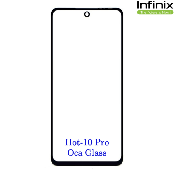 infinix Hot 10 Pro X695 Front OCA Glass Black