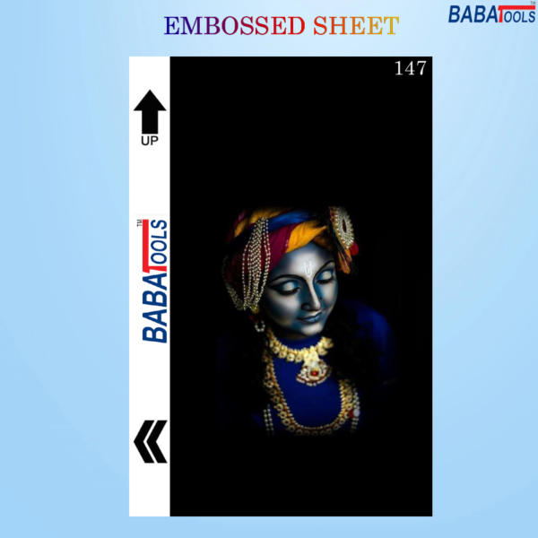 Lord Krishna Ji Back Cover Embossed Skin Printed Sheet For Mobile Back Cover 147 No.