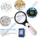 3 LED Light 3X 15X Handheld Magnifier Lens