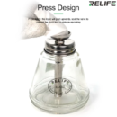 Relife RL-055 Solvent Glass Bottle Metal Suction Pipe Pressing Type Automatic Water Bottle Copper Core Alcohol Bottle