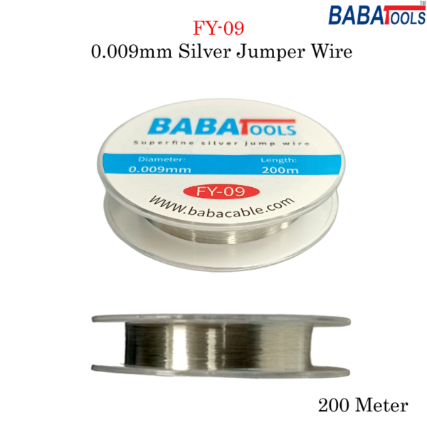 Baba FT-02 Mobile Phone Repair Superfine Silver Jump Wire With BS-11 Precision Pointed Tweezer - Image 2