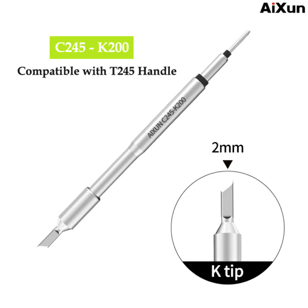 Aixun C245-K200 Soldering iron Tip Lead Free Replacement Tip Compatible with Soldering Station