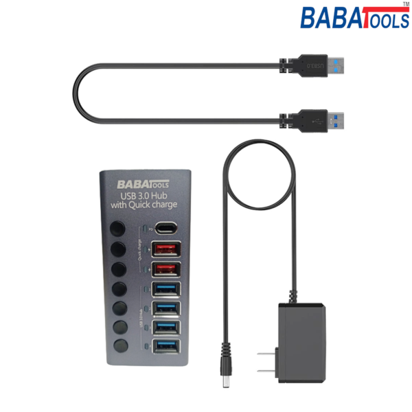 Babatools 985D Fast USB Hub 3.0 Quick Charge With TYPE-C Charging USB Ports