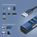 Babatools 909A USB 3.0 To USB HUB Adapter 4 Ports USB 3.0 HUB Network Card USB for PC Laptop USB HUB